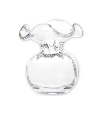 Vietri Hibiscus Glass Bud Vase - Clear